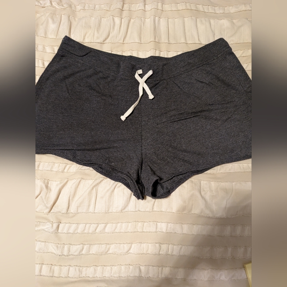 Old Navy Charcoal Gray Pullover Hoodie with White Drawstring